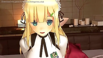 Busty teen Hentai Maid gives amazing blowjobs!