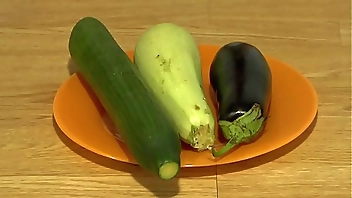 Organic anal masturbation with wide vegetables, extreme inserts in a juicy ass and a gaping hole.