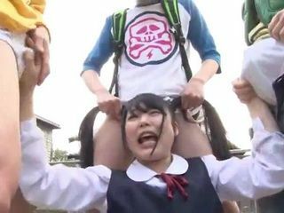 Sexplosion in Tokyo: Nippon's Naughtiest Schoolgirls Fuck their Innocent classmate Till She Cums Home