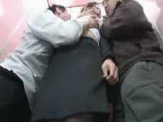 Wild and Horny Elevator Ride with a Naughty Nippon Girl