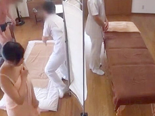 Nippon housewife massaged while her hubby strokes his pole to their XXX thai-china fantasy