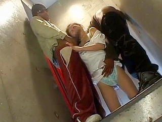 Nippon babe gobbling giant rod of XXX pleasure