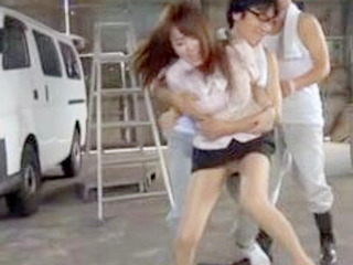 Fucking the New Secretary's Tight Nippon Meat in the Automotive Workshop