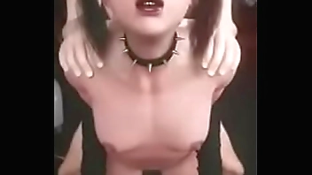 Goth femboy from behind