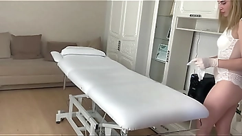 Sexy milf in white stockings shaves a thick dick and afterward gets cleaned up in sexy lingerie