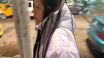 Little slut leaves with a fan that has just met