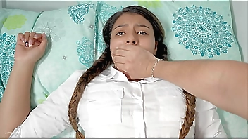 Shh shh don't go screaming! - Stepbrother fucks his stepsister when they are alone at home.