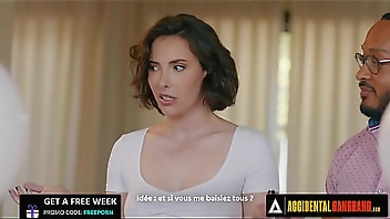 ACCIDENTAL GANGBANG - Hot Casey Calvert Get Gangbanged To Relieve Boredom SPANISH SUBTITLES