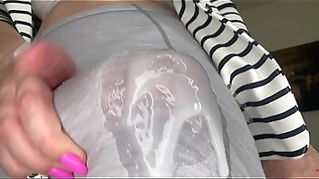 Stepmother made a huge cum when she was caught by her stepson