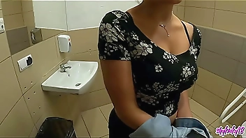 Amateur teen gets her ass destroyed with NO MERCY in public bathroom 2