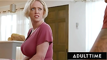 ADULT TIME - Busty Stepmom Dee Williams CAUGHT WATCHING PORN Tries GAPING ANAL With Big Dick Stepson