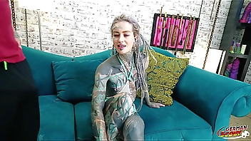 GERMAN SCOUT - Split Tongue Tattoo Star Anuskatzz at Rough Anal Sex Casting