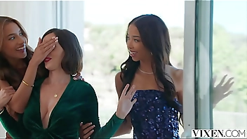 VIXEN Stunning Trio Lia, Vanessa & Eve Share Alberto's Cock